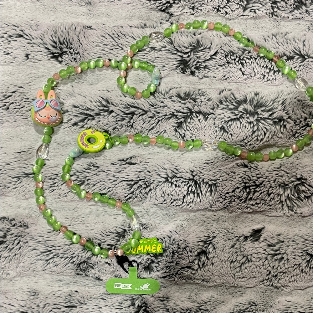 Popmart PopLand Exclusive Jump into Summer Phone Charm Crossbody Strap Green